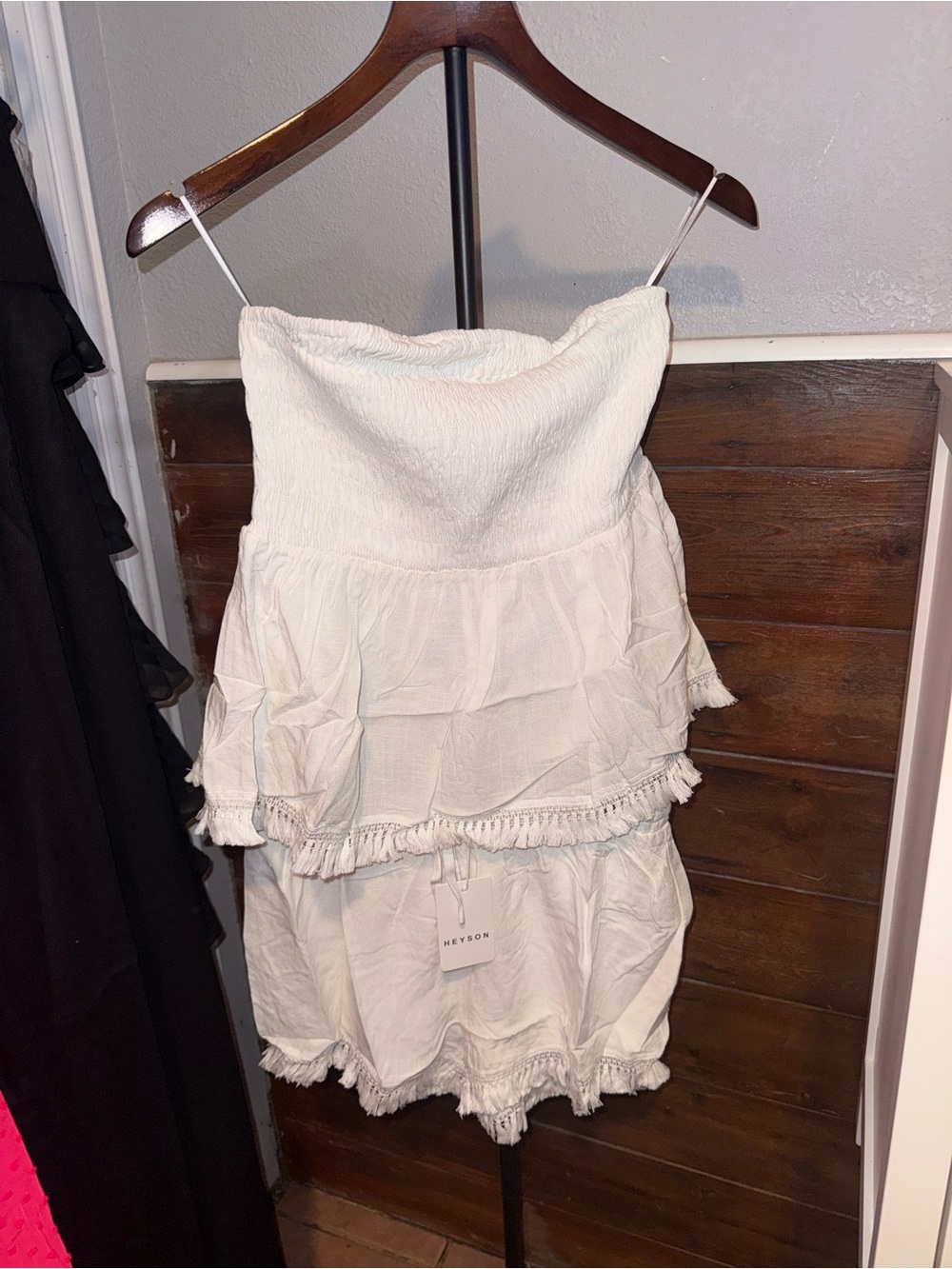 White Strapless Romper
